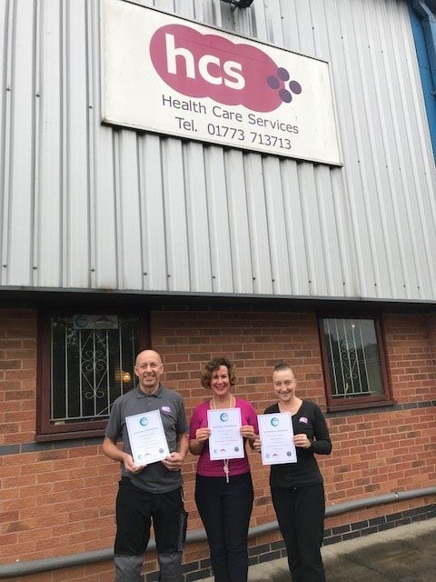 Phil, Jo and Beckie with their certificates for completing the course.