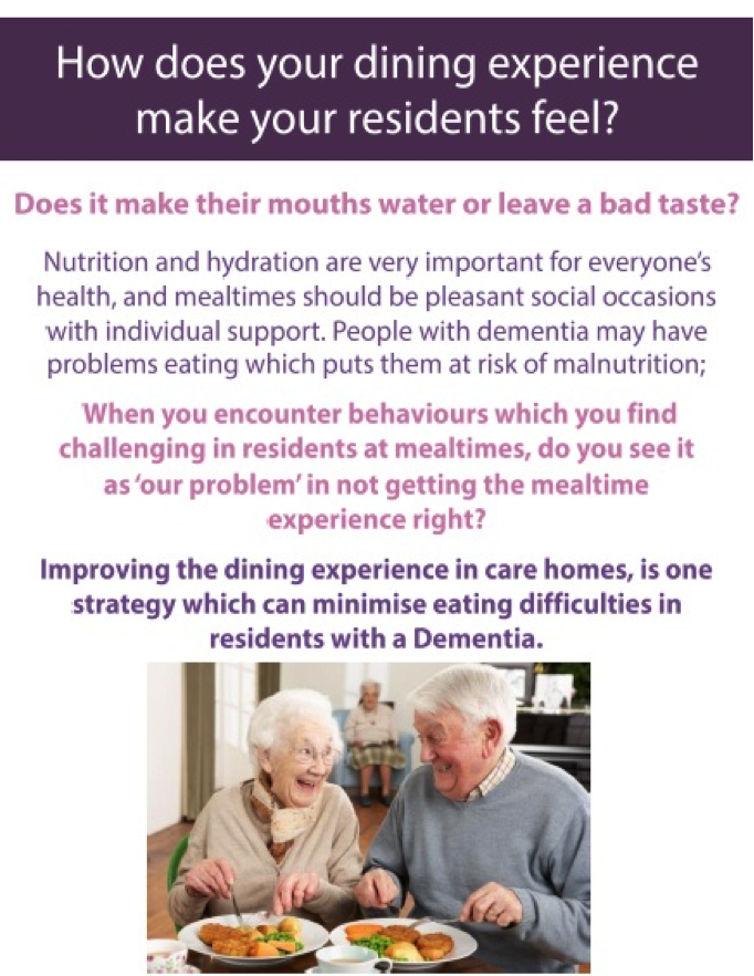 A section taken from our Dignified Dining Solutions Guide which can help you chose the right products to help your residents. 