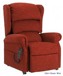 Wine coloured recliner chair